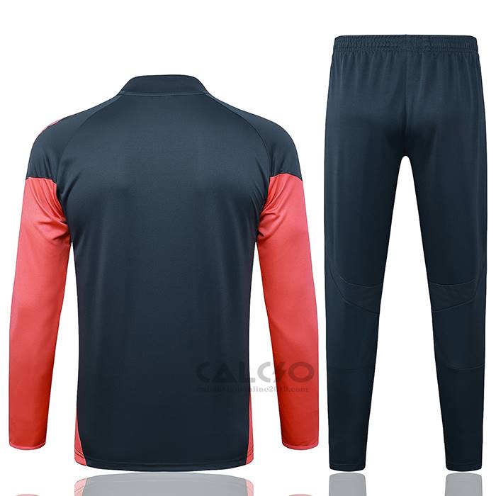 Tuta da Track di Felpa Bayern Monaco Bambino 2025-2026 Grigio Arancione